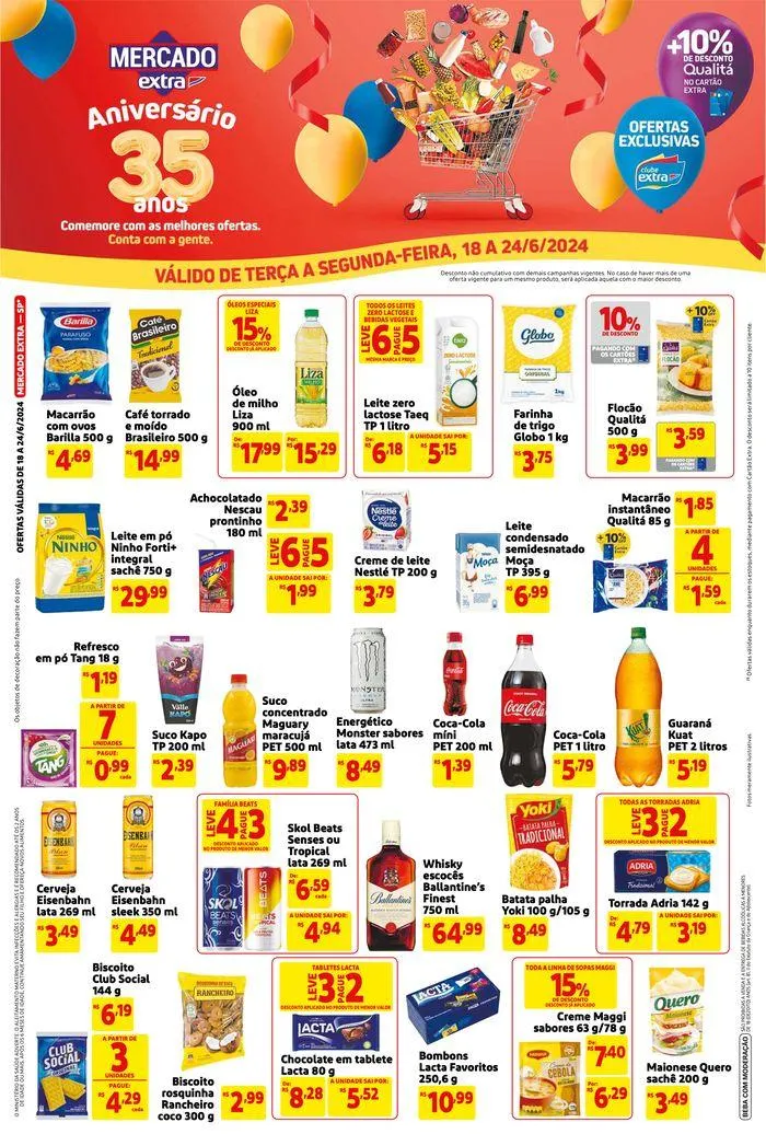 Encarte de Aniversário 35 Anos 18 de junho até 24 de junho 2024 - Pagina 1