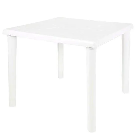 Mesa Mor de Plástico, Quadrada, Desmontável, Branco - 15151401