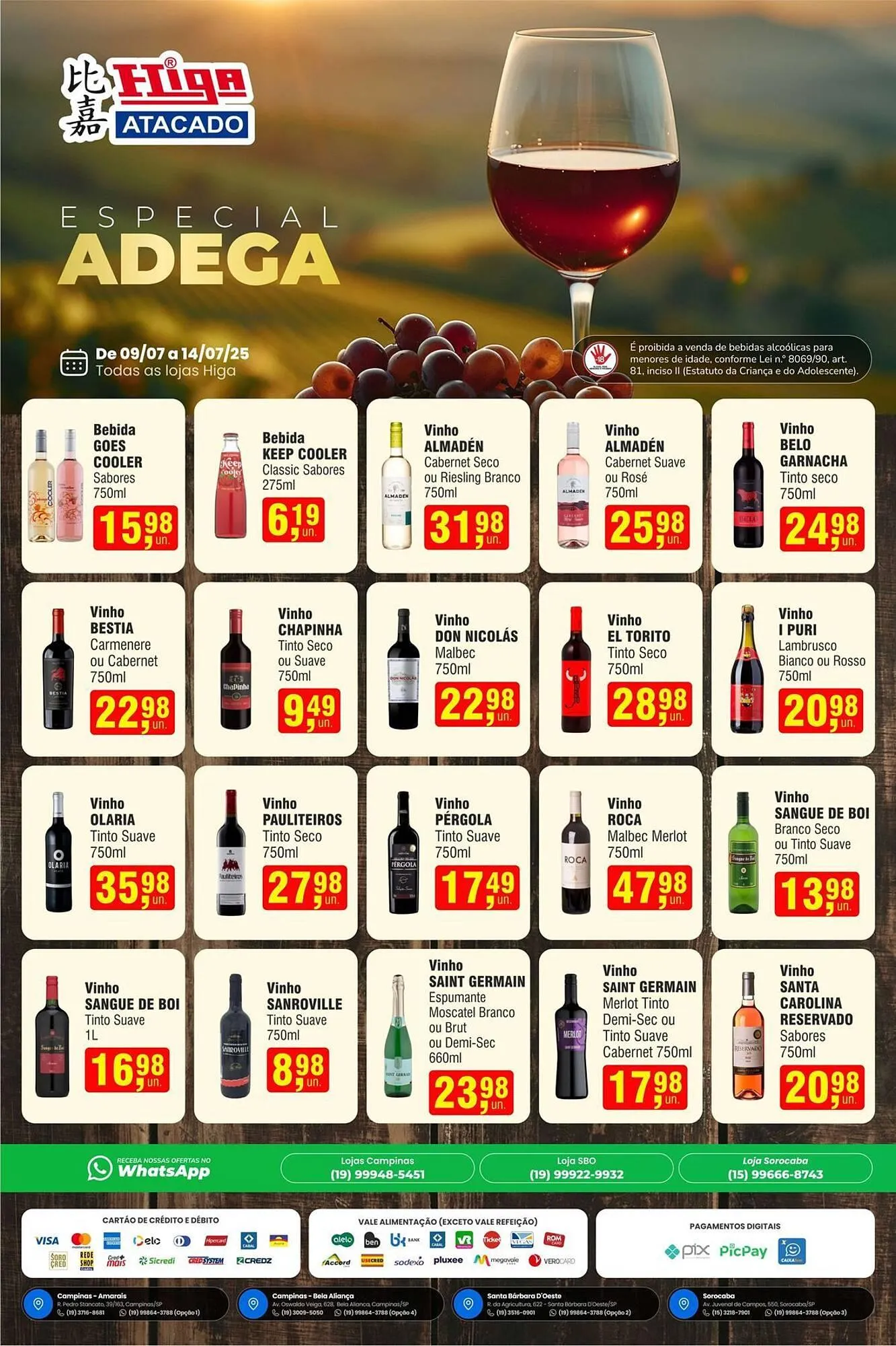 Encarte de Catálogo Higa Atacado 9 de julho até 14 de julho 2025 - Pagina 1