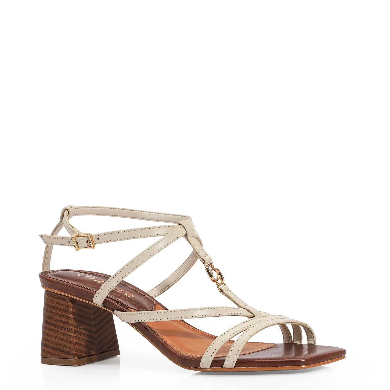 Sandália Couro Off White