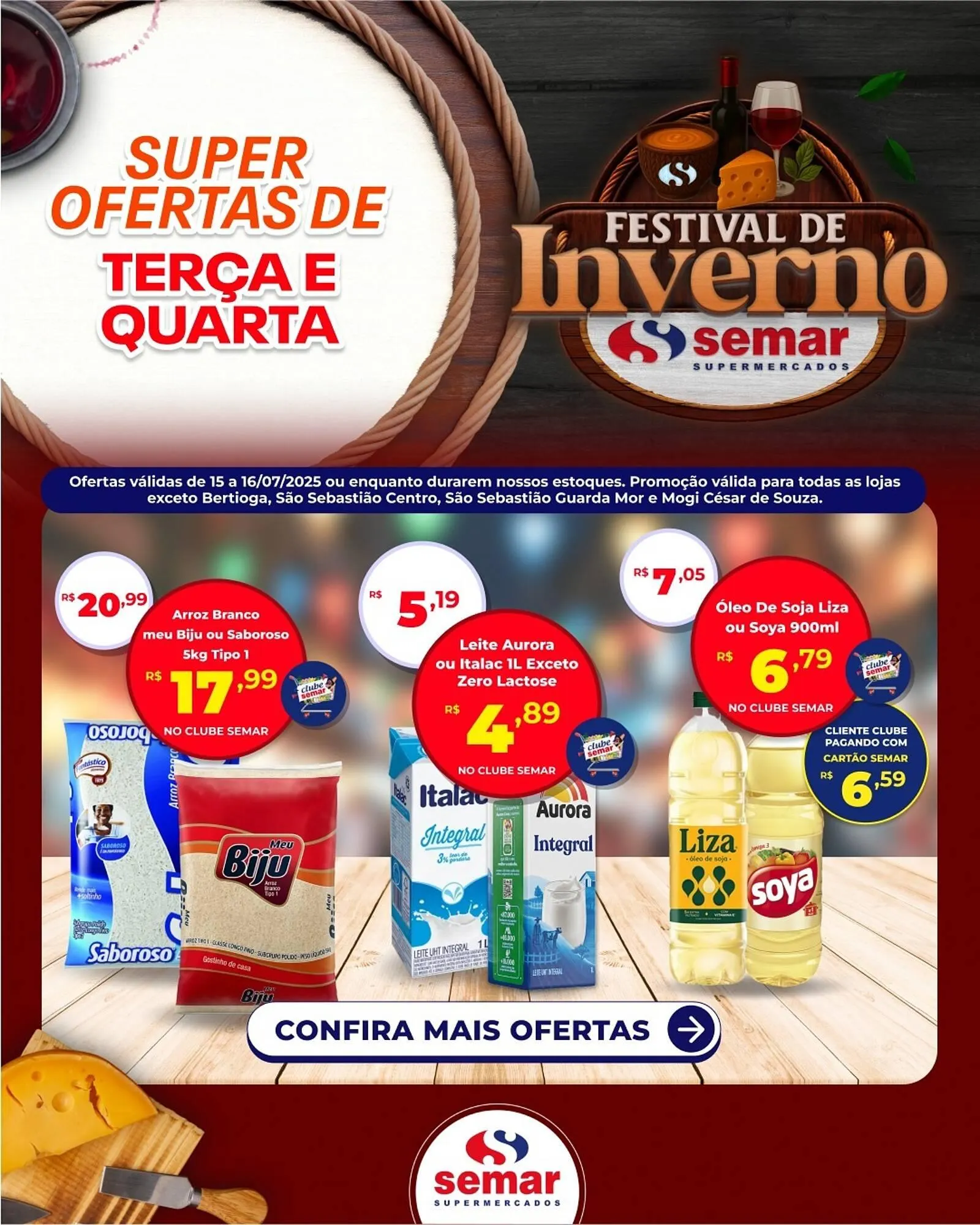 Encarte de Catálogo Semar Supermercado 15 de julho até 16 de julho 2025 - Pagina 1