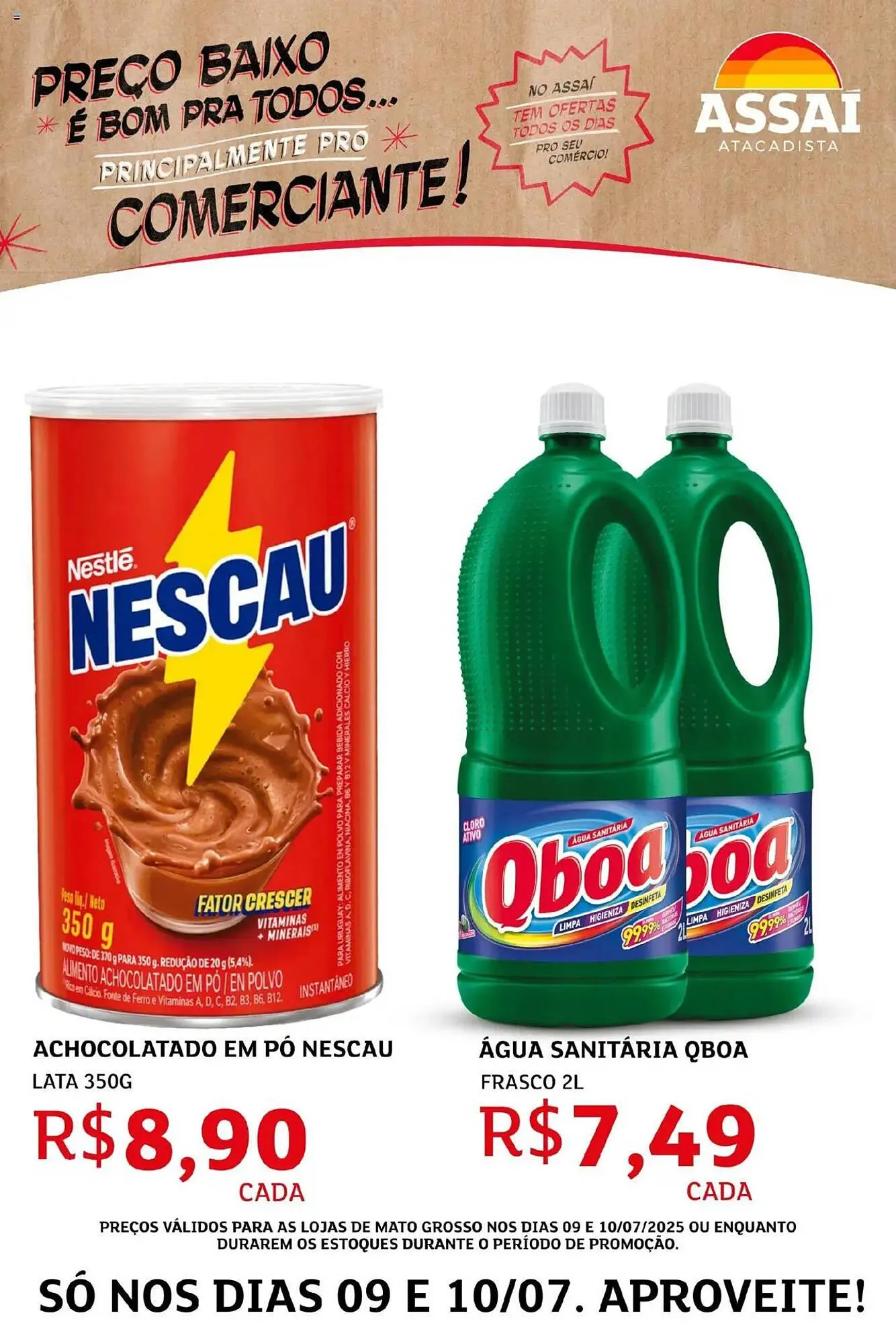 Encarte de Catálogo Assaí Atacadista 9 de julho até 10 de julho 2025 - Pagina 1