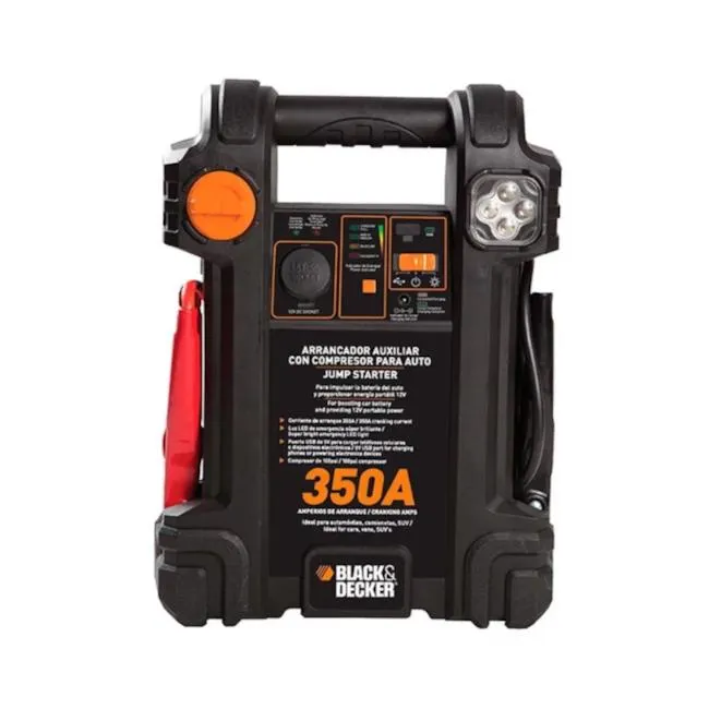 Auxiliar de Partida Arrancador 12V 350Ah Carregador Bivolt JS350CC-BR BLACK DECKER