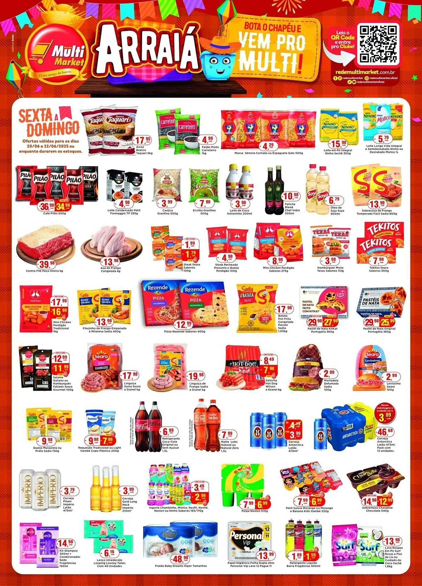 Encarte de Catálogo Rede Multi Market 20 de junho até 22 de junho 2025 - Pagina 1