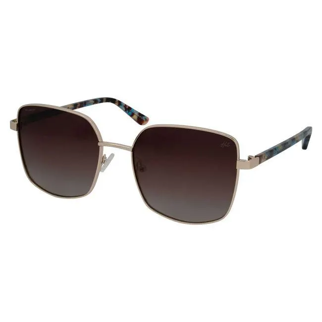 Óculos de sol Hit, modelo 1 4101, cor Marrom com Dourado, tamanho 57