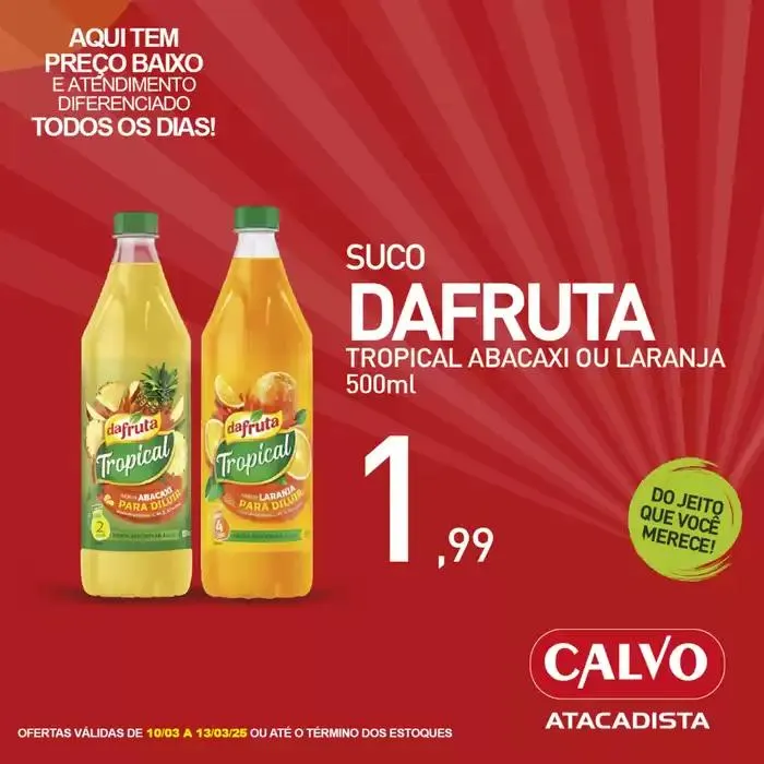 Encarte de Encarte Calvo Atacadista 10 de março até 13 de março 2025 - Pagina 1