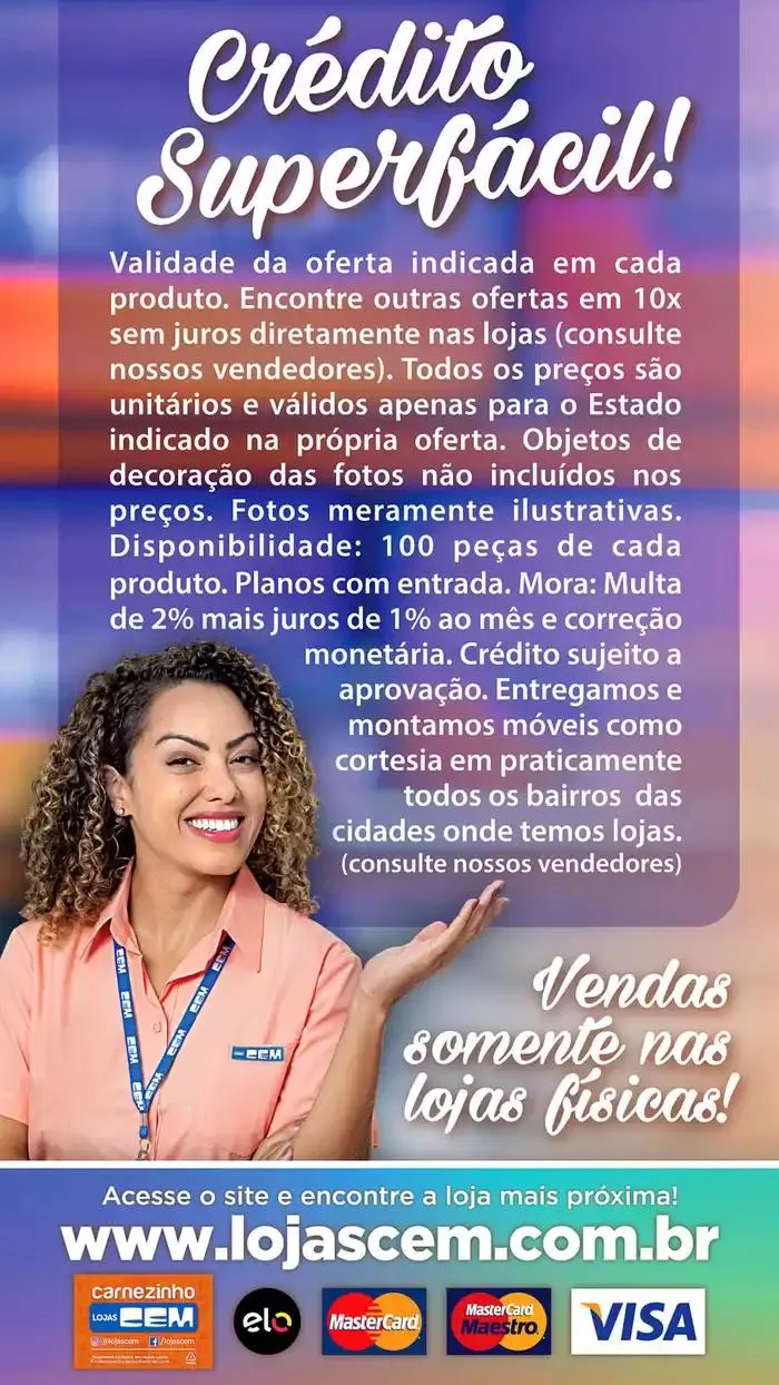 Encarte de Encarte Lojas Cem 3 de abril até 17 de abril 2025 - Pagina 136