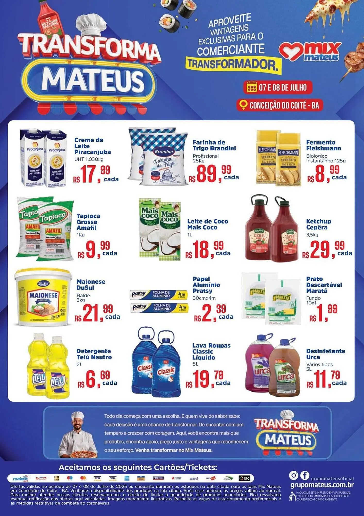 Encarte de Catálogo Supermercados Mateus 7 de julho até 8 de julho 2025 - Pagina 1