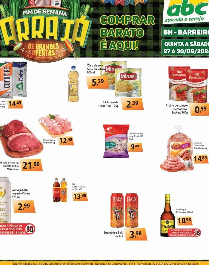 Encarte de Supermercados ABC Ofertas de FDS Atacados - Barreiro 18 de julho até 21 de julho 2024 - Pagina 1