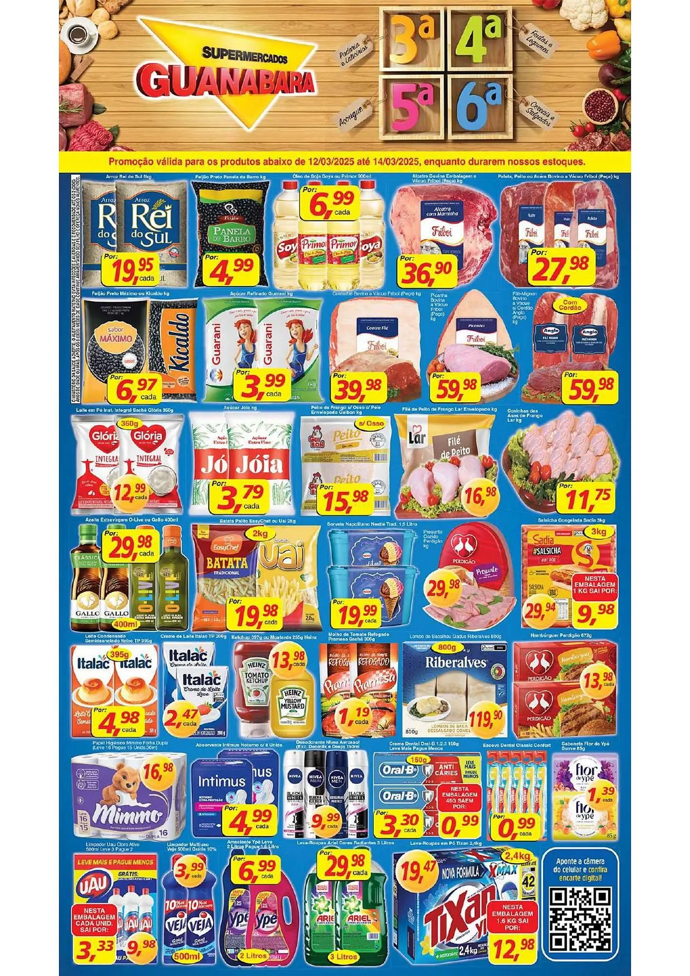 Encarte de Catálogo Supermercados Guanabara 12 de março até 14 de março 2025 - Pagina 1