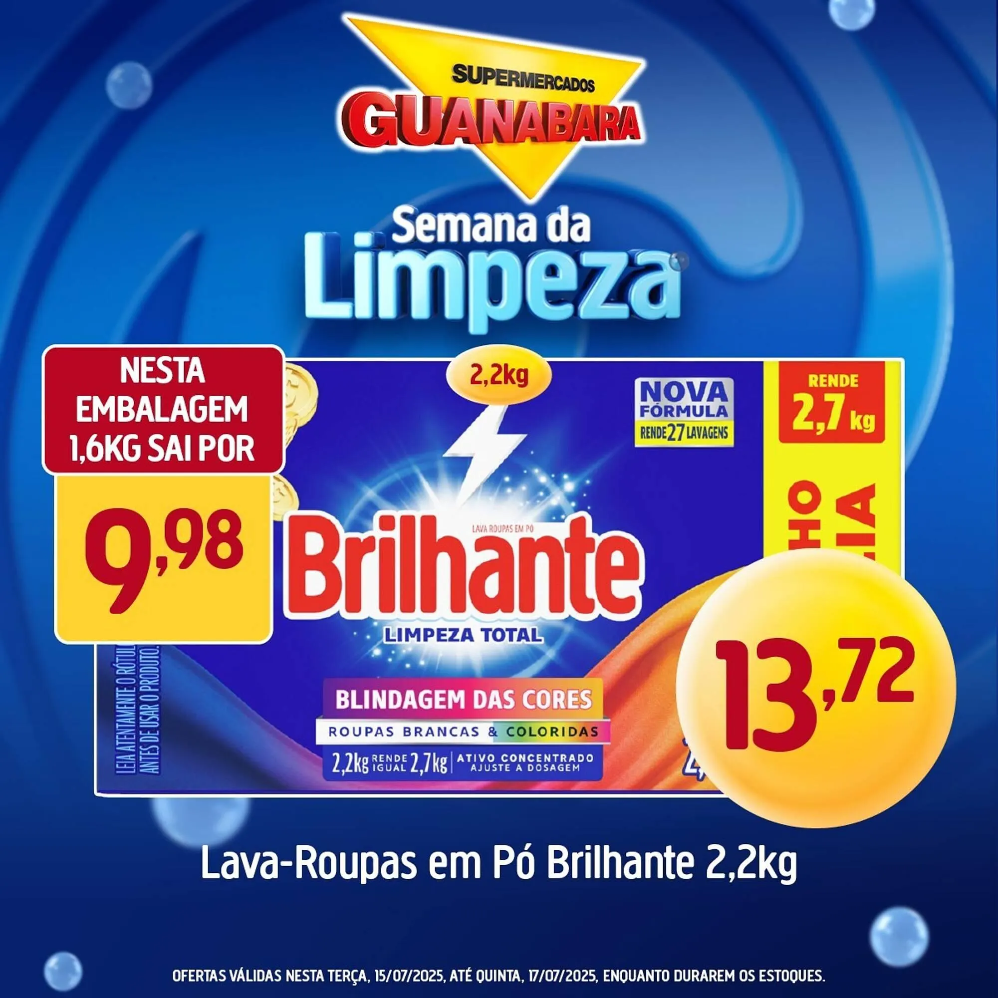 Encarte de Catálogo Supermercados Guanabara 15 de julho até 17 de julho 2025 - Pagina 1