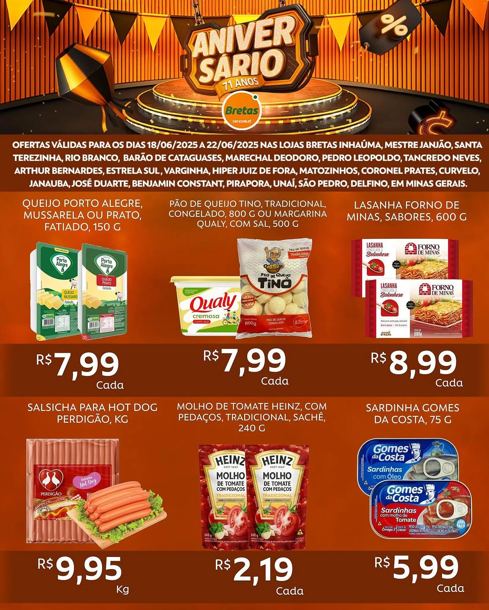 Encarte de Catálogo Supermercados Bretas 17 de junho até 22 de junho 2025 - Pagina 1