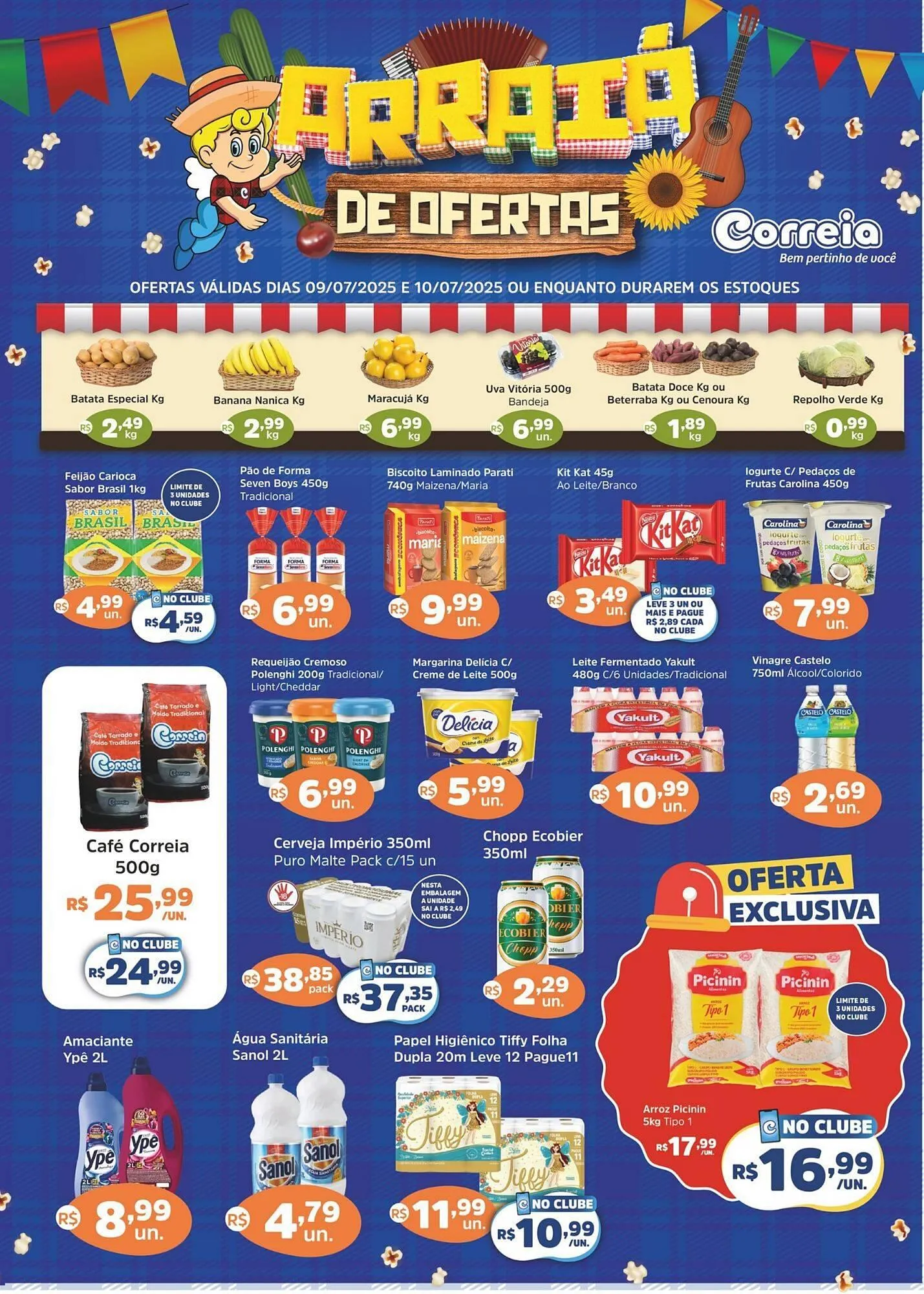Encarte de Catálogo Supermercados Correia 8 de julho até 10 de julho 2025 - Pagina 1