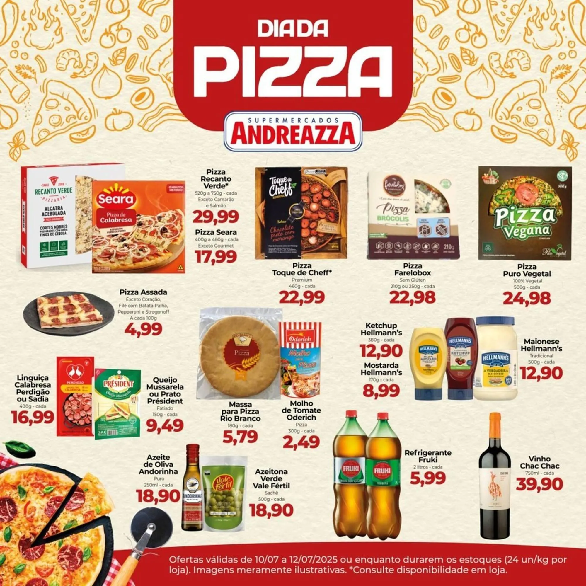 Encarte de Catálogo Supermercados Andreazza 10 de julho até 12 de julho 2025 - Pagina 1