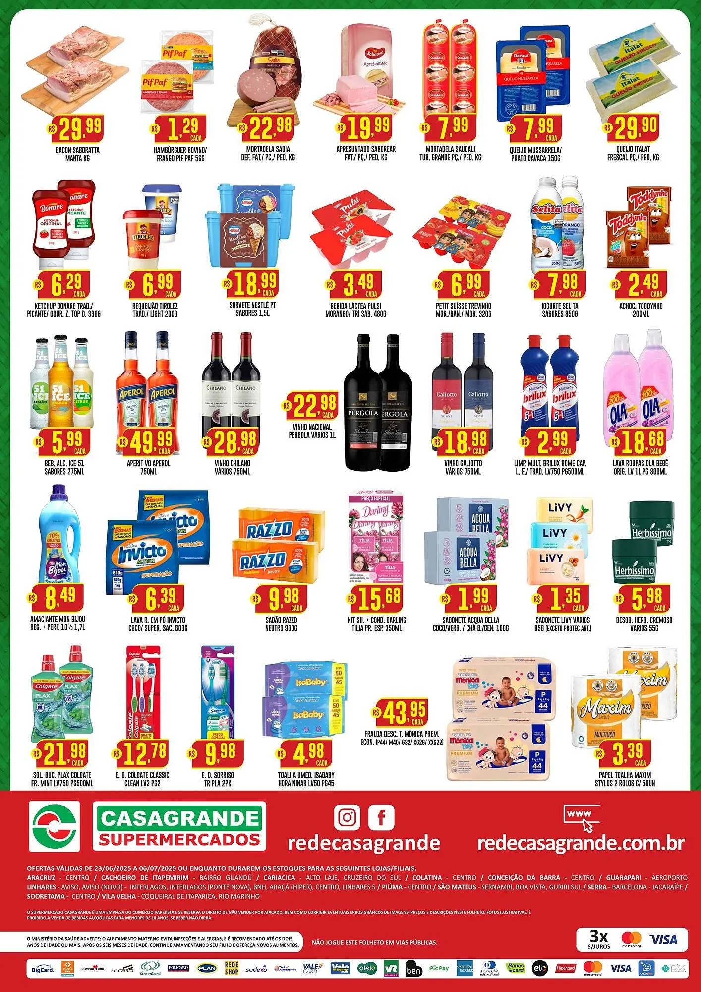 Encarte de Catálogo Casagrande Supermercados 23 de junho até 6 de julho 2025 - Pagina 2
