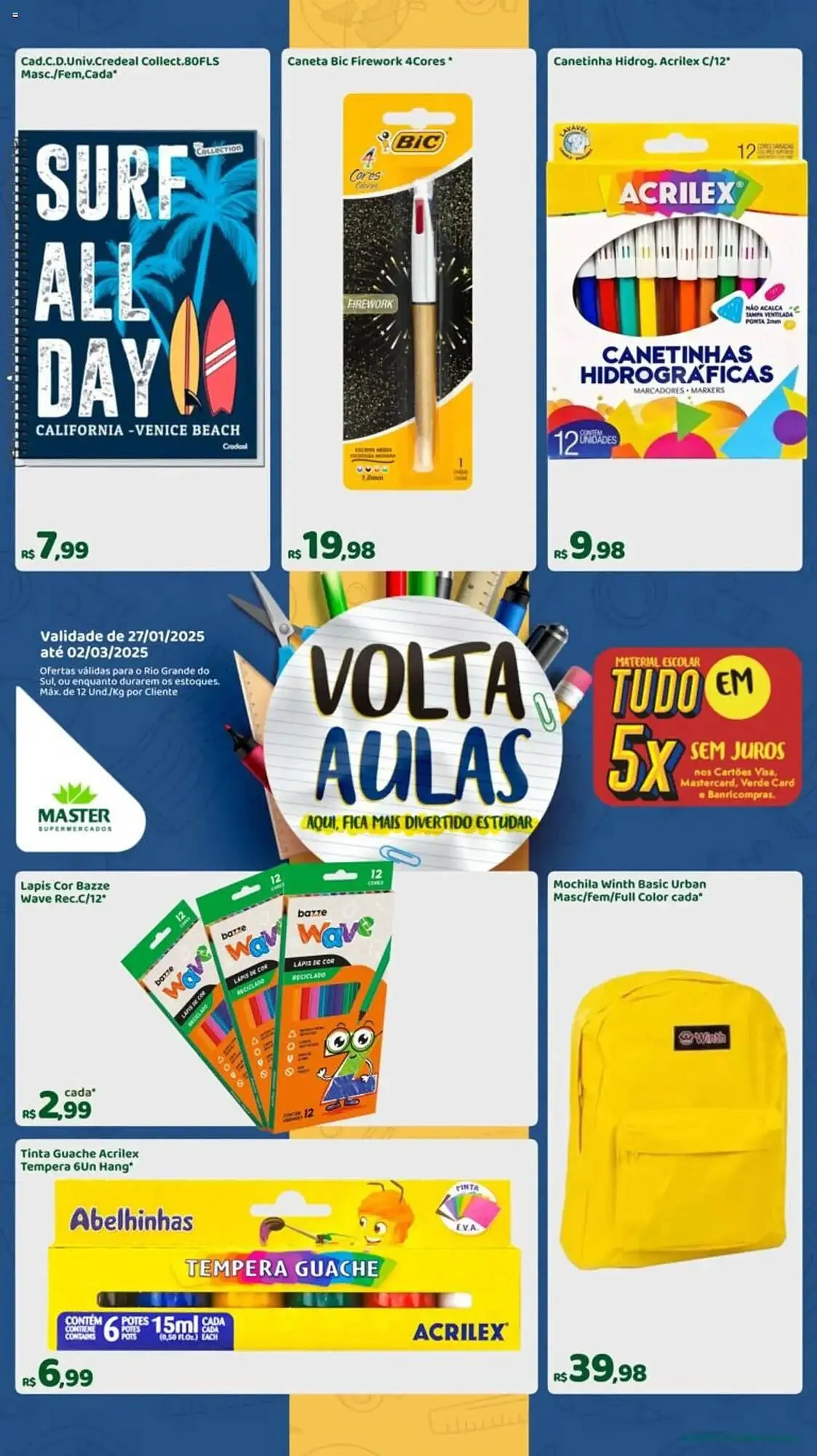 Encarte de Catálogo Master Supermercados 27 de janeiro até 2 de março 2025 - Pagina 1