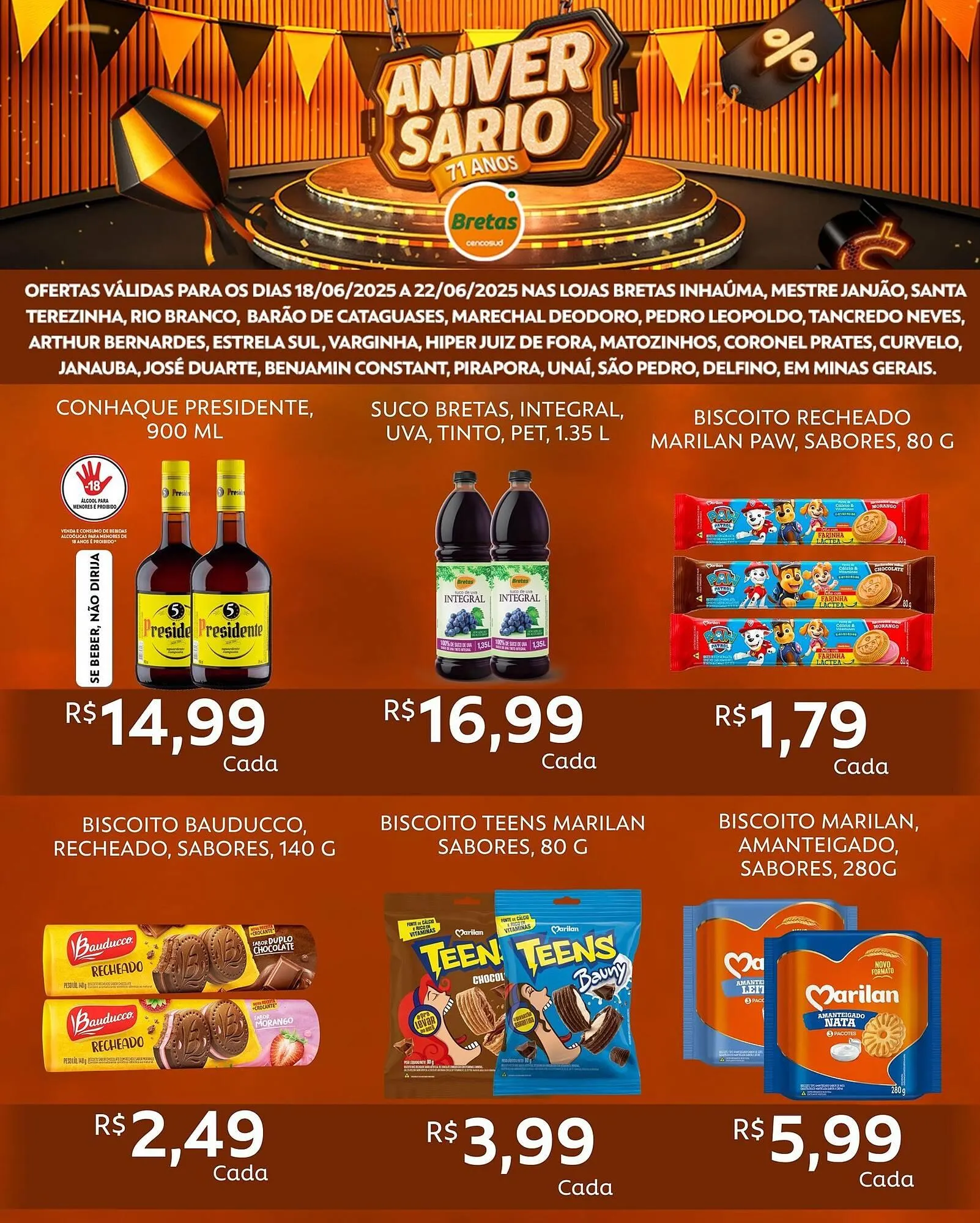 Encarte de Catálogo Supermercados Bretas 17 de junho até 22 de junho 2025 - Pagina 3