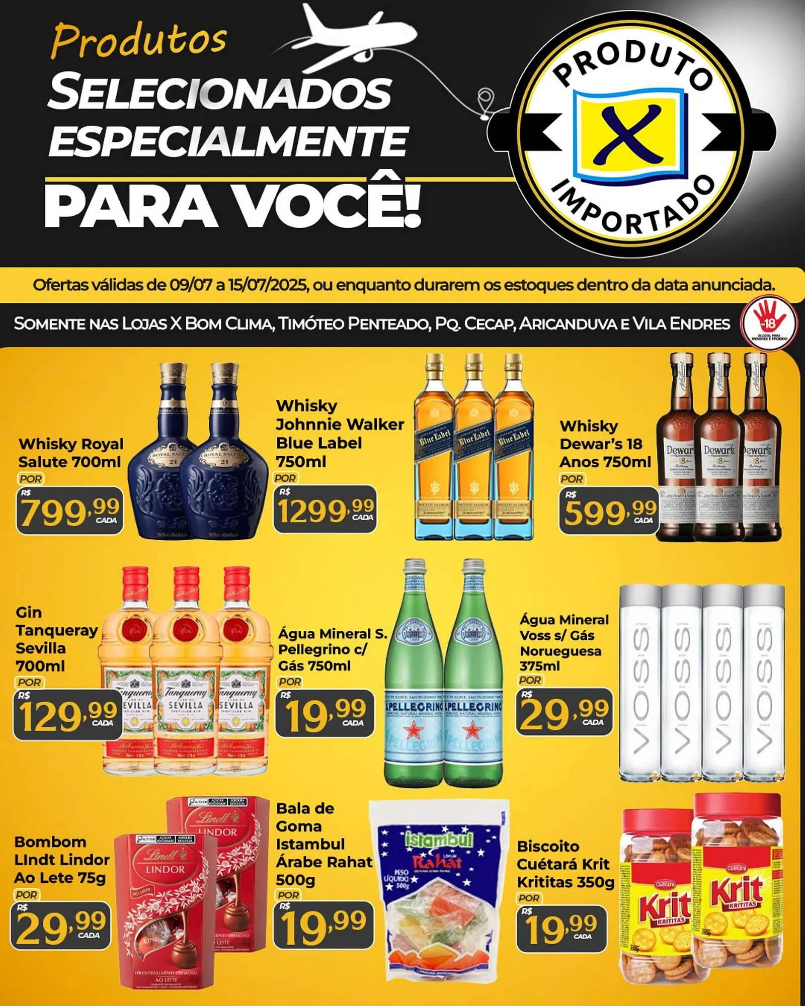 Encarte de Catálogo X Supermercados 9 de julho até 15 de julho 2025 - Pagina 1