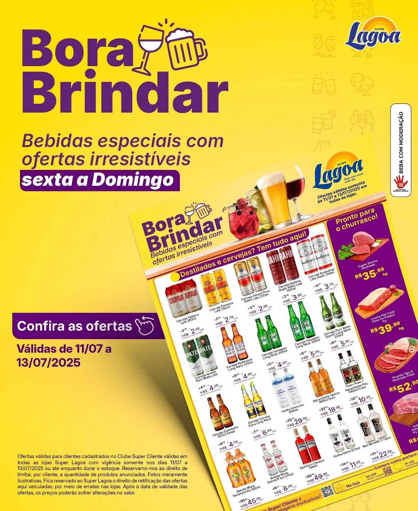Encarte de Catálogo Super Lagoa 11 de julho até 13 de julho 2025 - Pagina 1