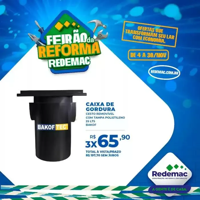 Encarte de Feirão Da Reforma Redemac 5 de novembro até 30 de novembro 2024 - Pagina 1