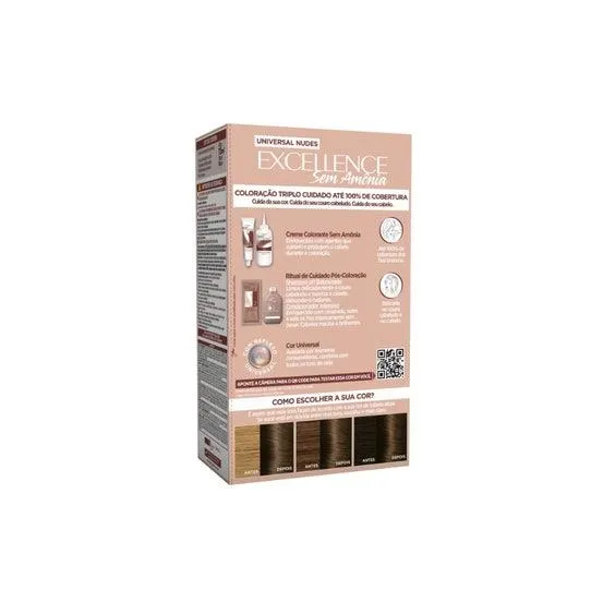Coloração Imédia Sem Amônia Excellence Universal Nudes Shade Louro Escuro 6U