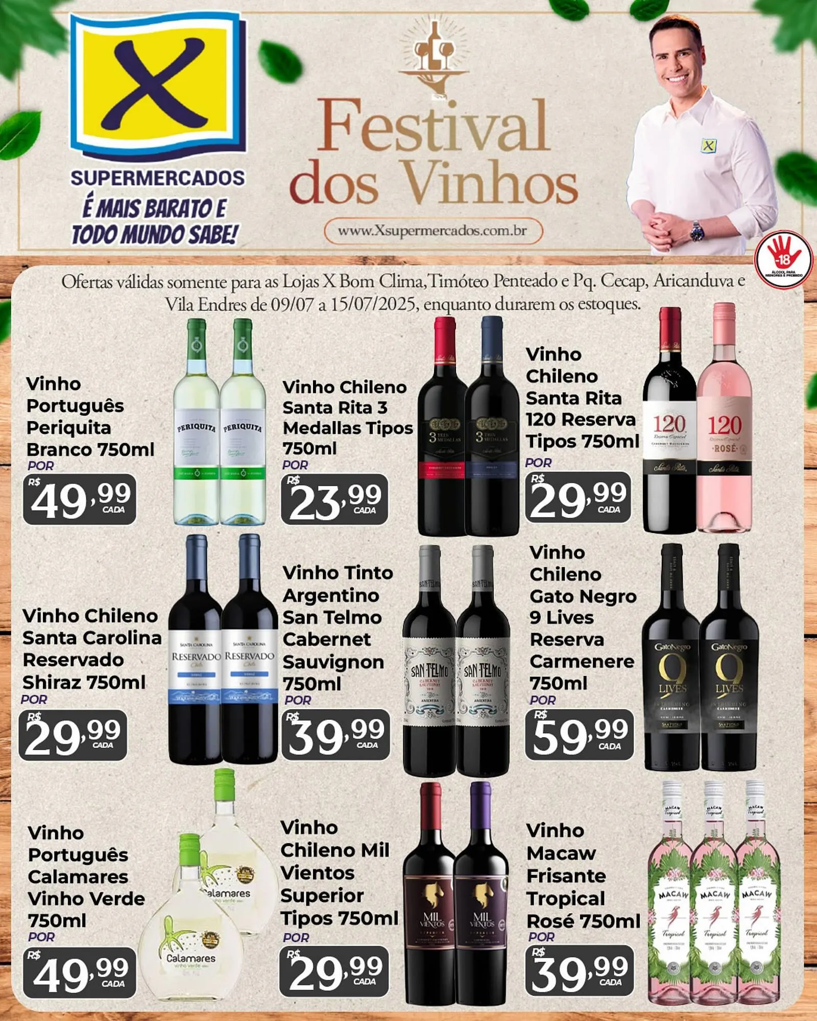 Encarte de Catálogo X Supermercados 9 de julho até 15 de julho 2025 - Pagina 1
