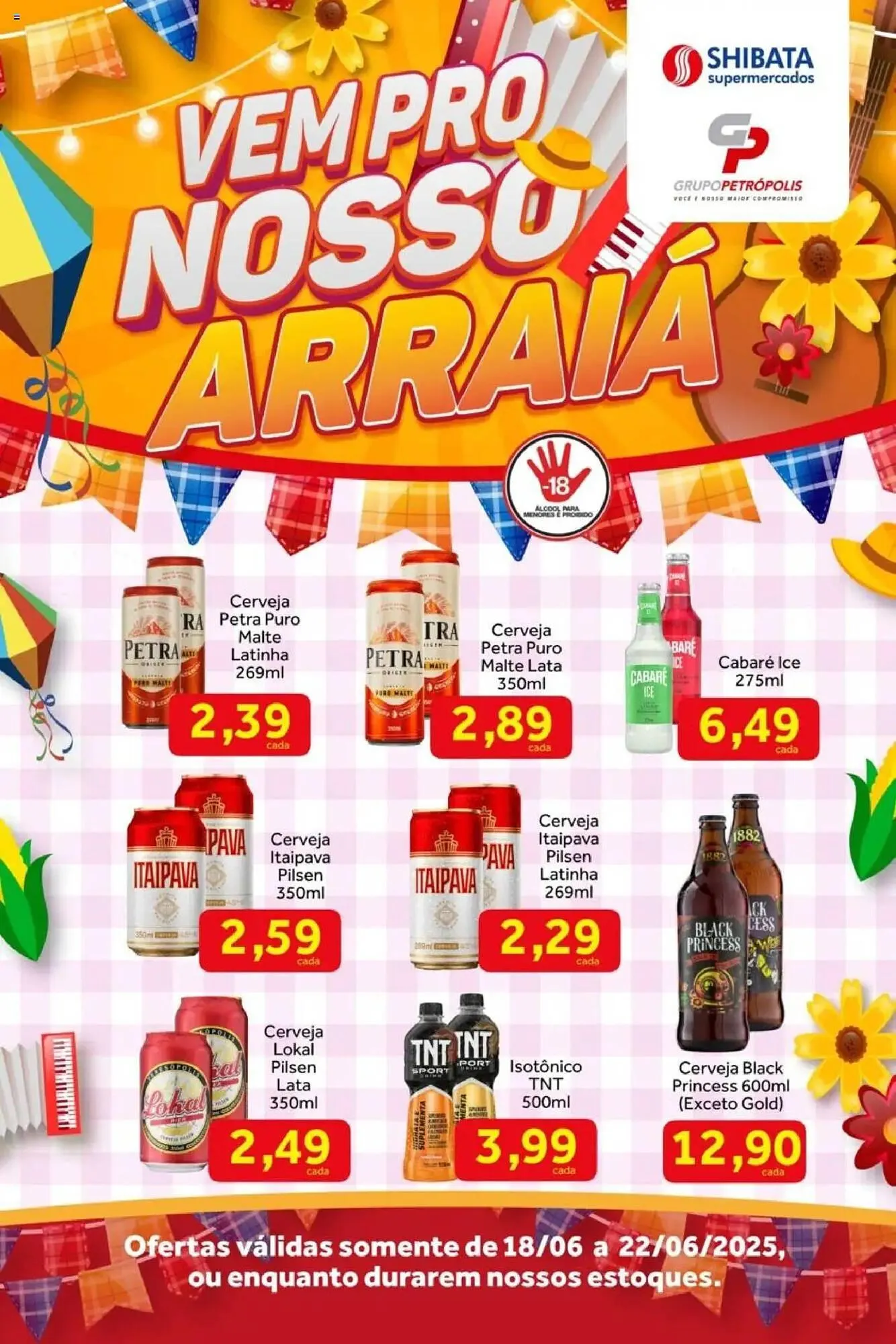 Encarte de Catálogo Shibata Supermercados 18 de junho até 22 de junho 2025 - Pagina 1