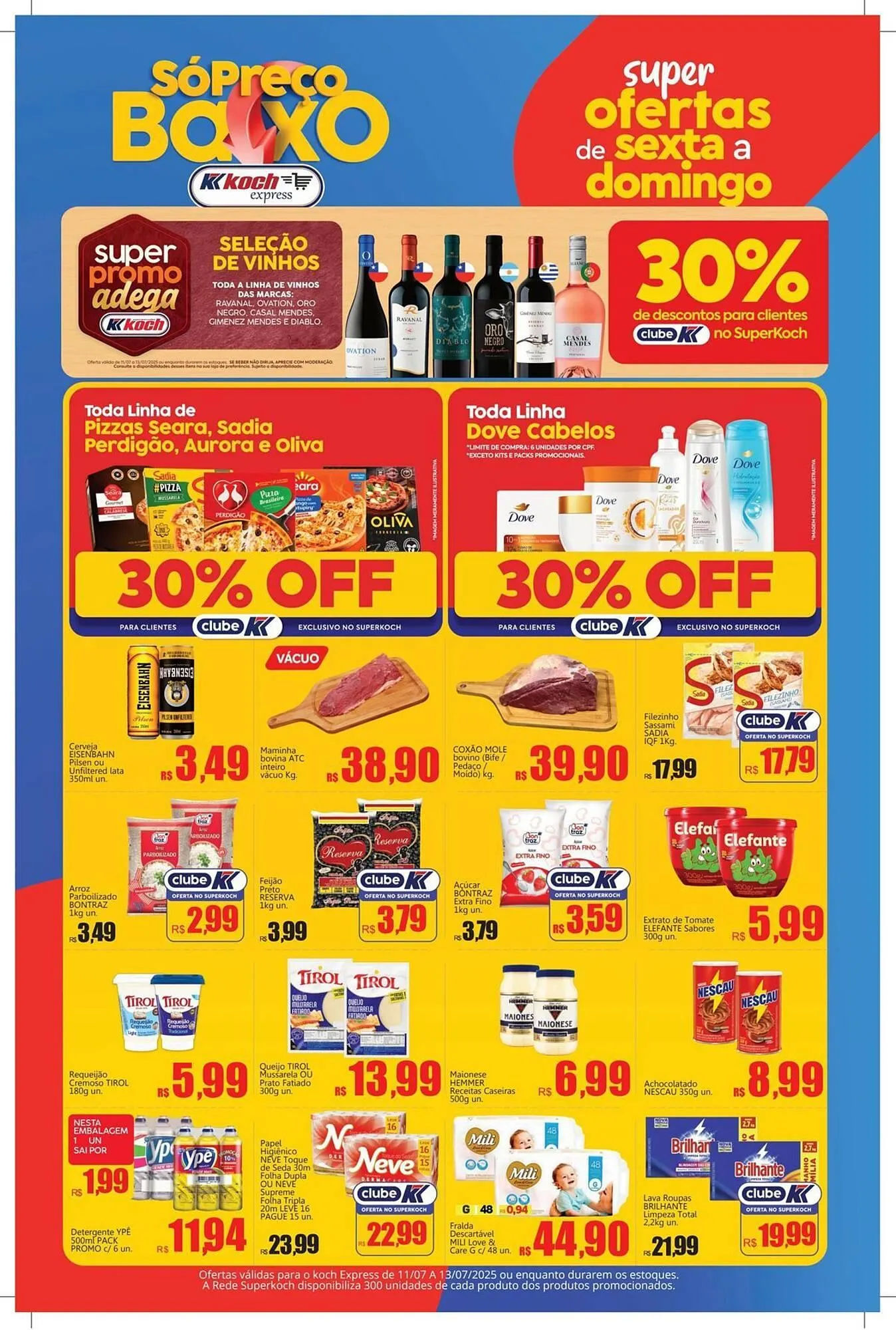 Encarte de Catálogo Supermercados Koch 11 de julho até 13 de julho 2025 - Pagina 1