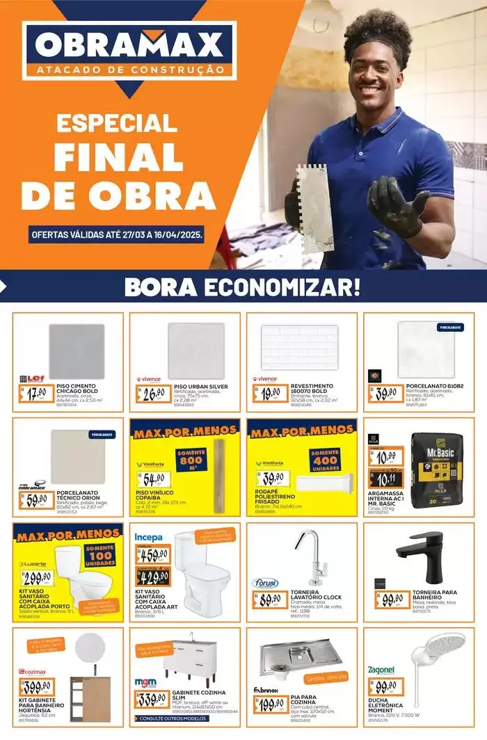 Encarte de Encarte Obramax 27 de março até 16 de abril 2025 - Pagina 1