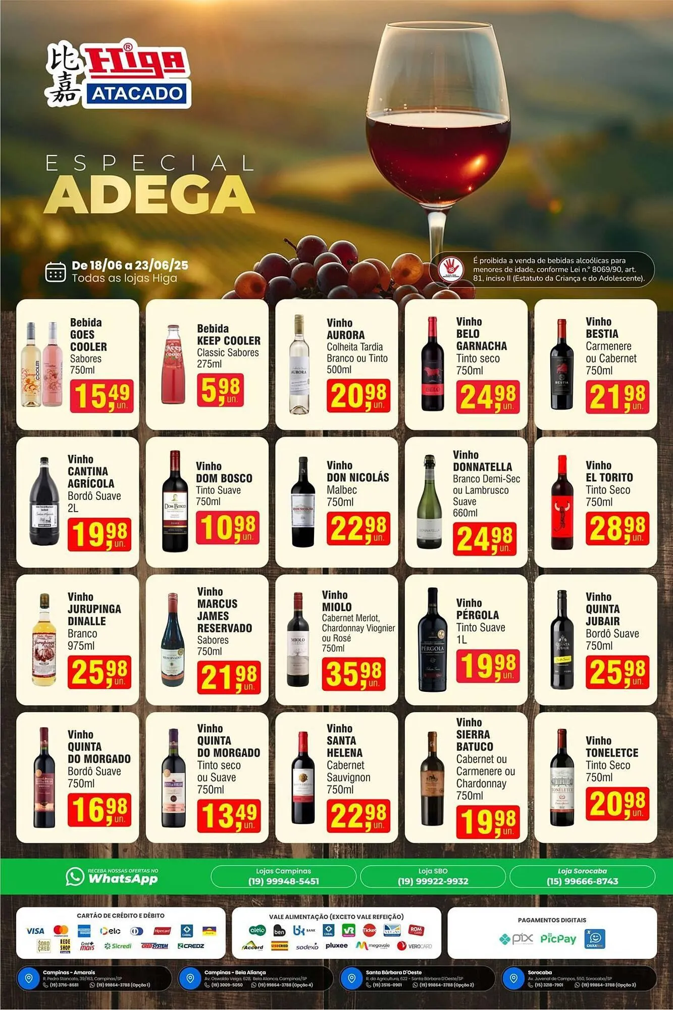 Encarte de Catálogo Higa Atacado 18 de junho até 23 de junho 2025 - Pagina 1