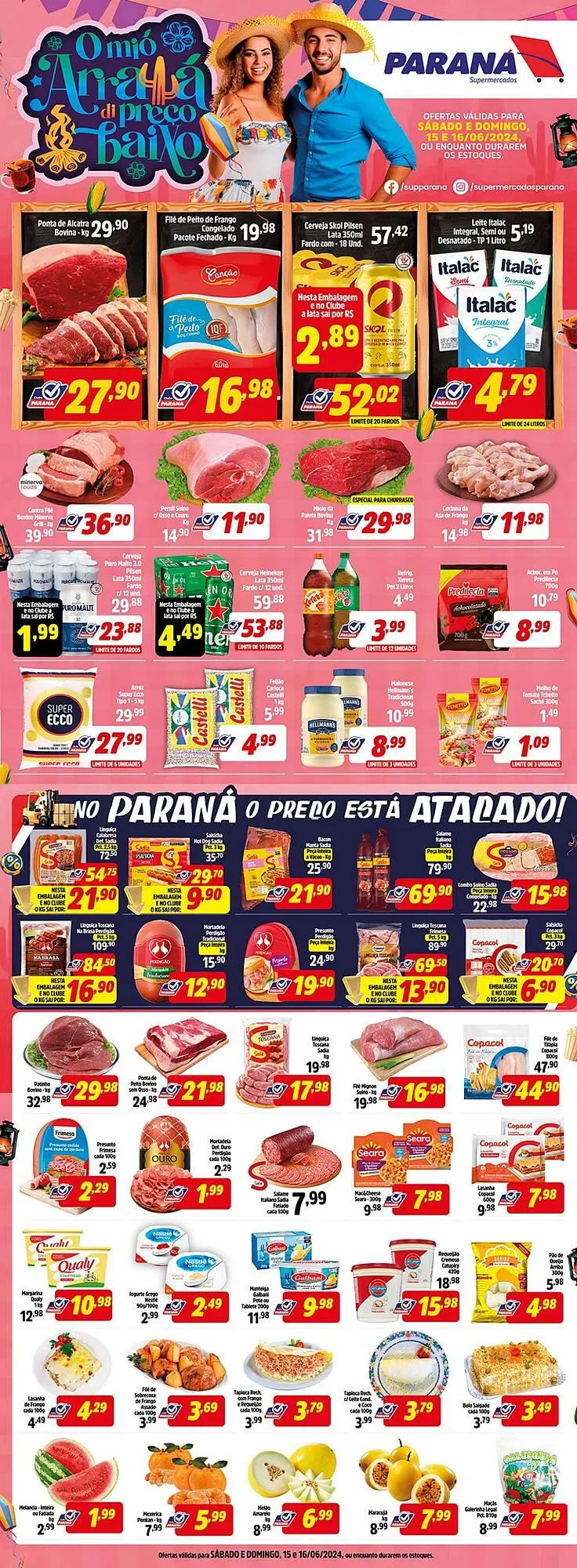 Encarte de Catálogo Supermercado Paraná 15 de junho até 16 de junho 2024 - Pagina 1