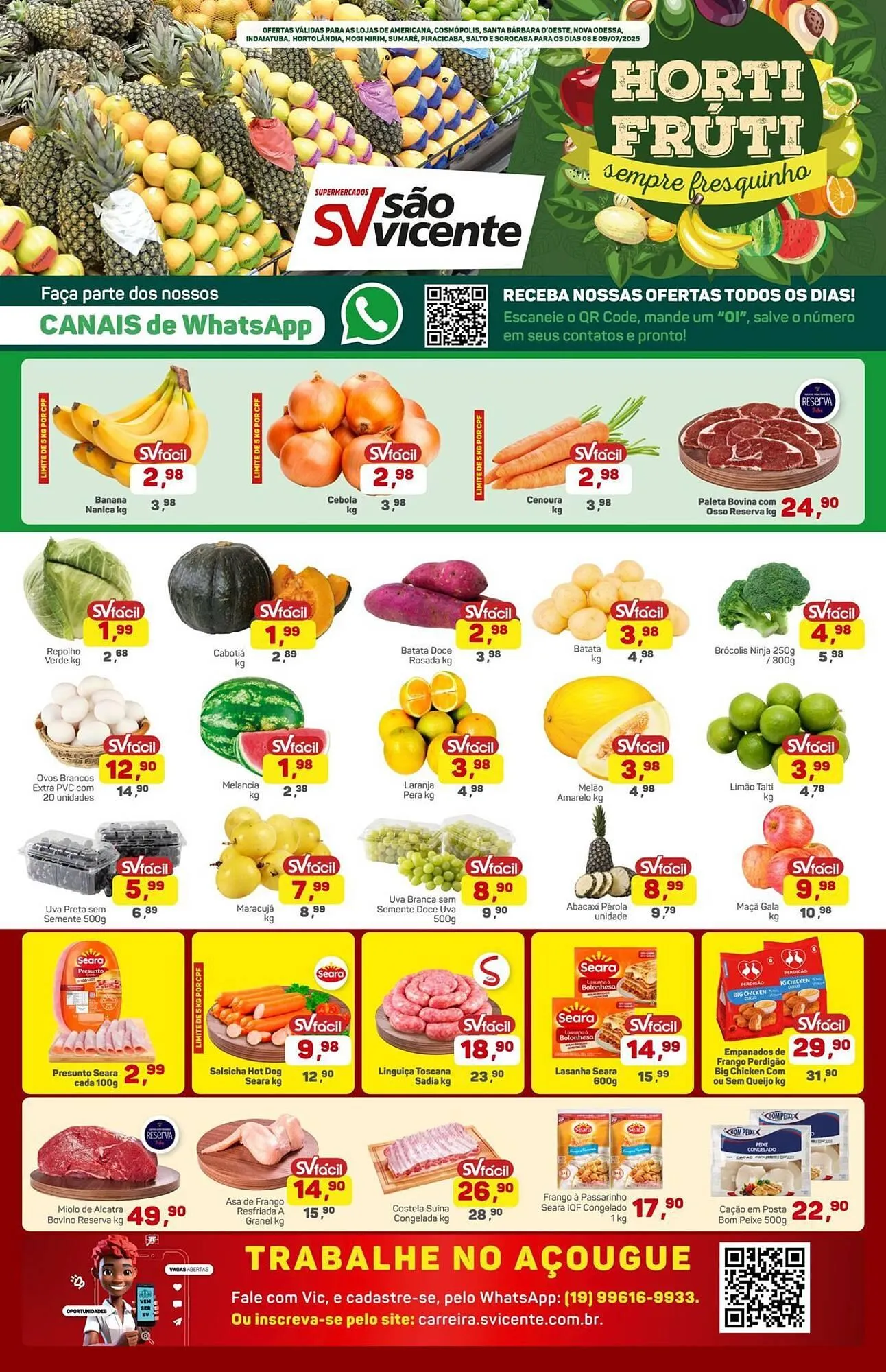 Encarte de Catálogo Supermercados São Vicente 8 de julho até 9 de julho 2025 - Pagina 1