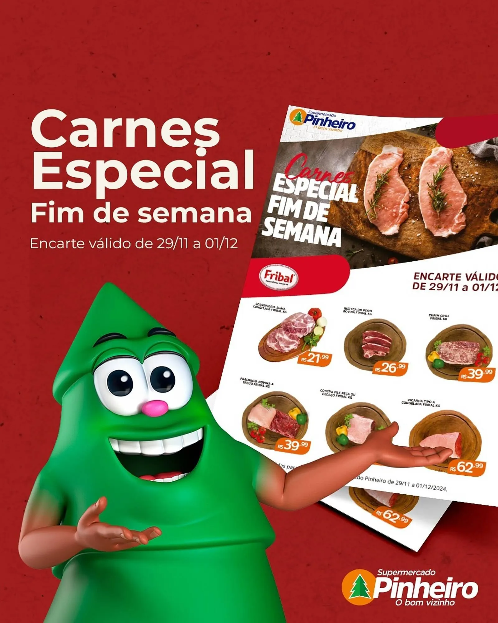 Encarte de Catálogo Pinheiro Supermercado 29 de novembro até 1 de dezembro 2024 - Pagina 1