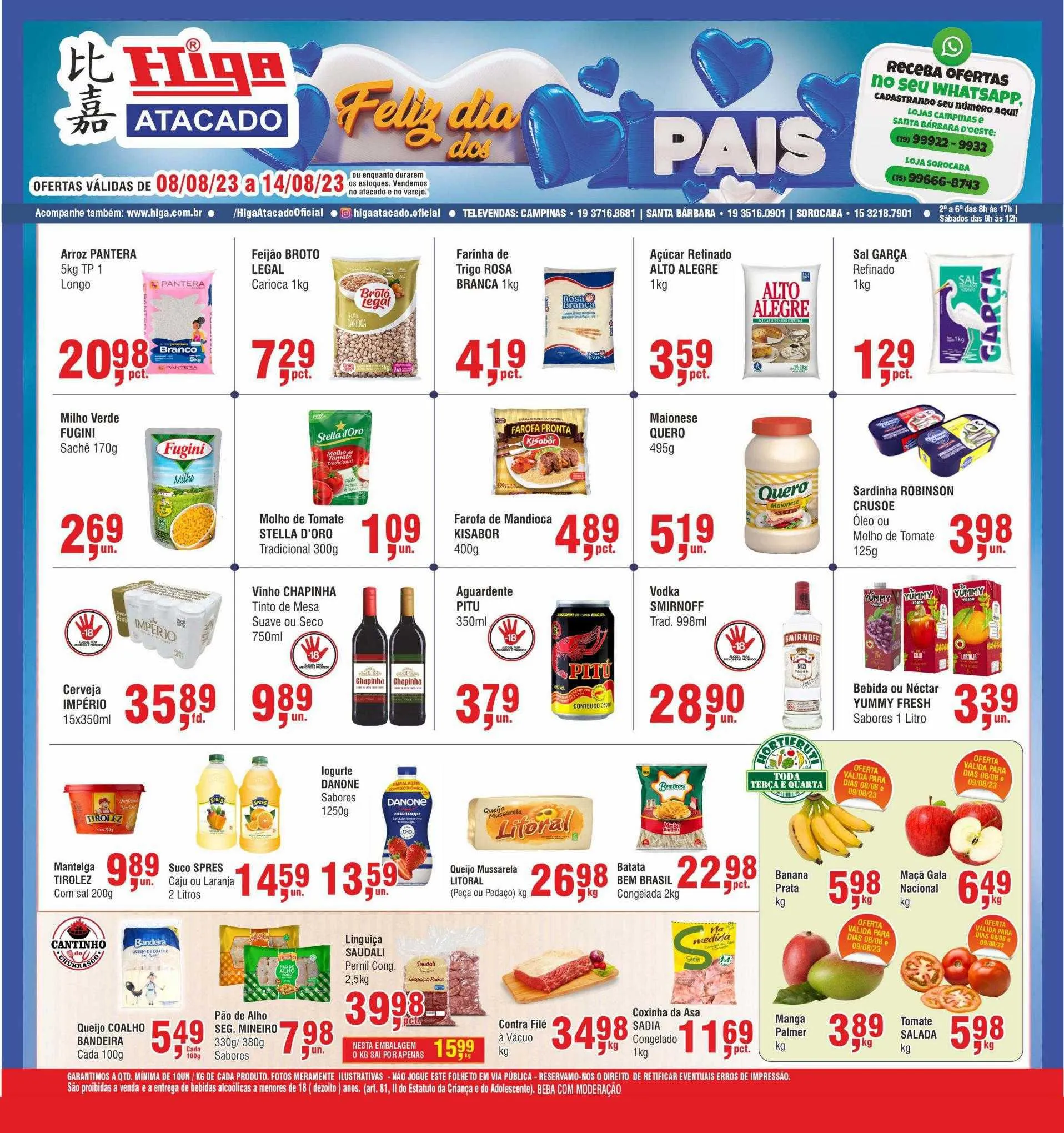 Encarte de Higa Atacado Folheto 3 de agosto até 9 de agosto 2023 - Pagina 1