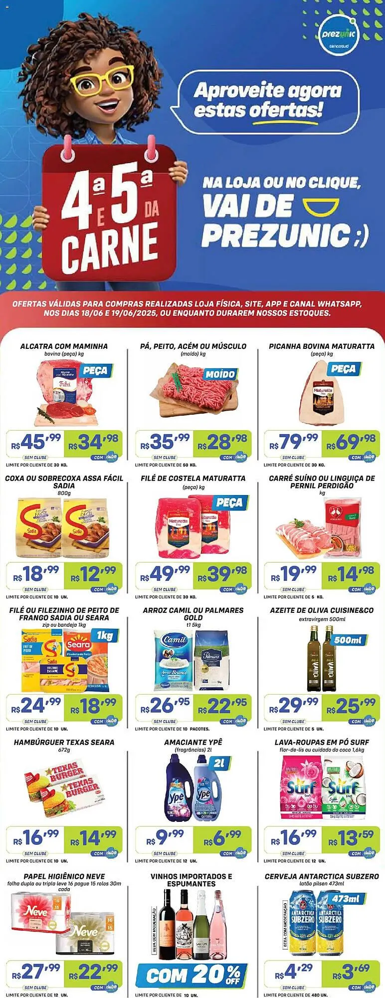 Encarte de Catálogo Prezunic 18 de junho até 20 de junho 2025 - Pagina 1