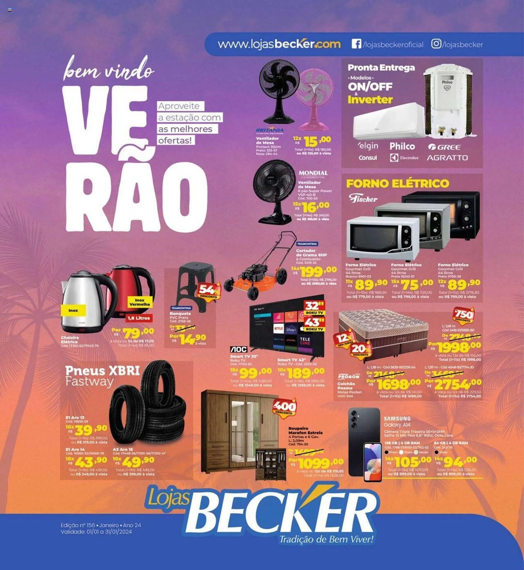 Encarte de Catálogo Lojas Becker 1 de janeiro até 31 de janeiro 2024 - Pagina 1