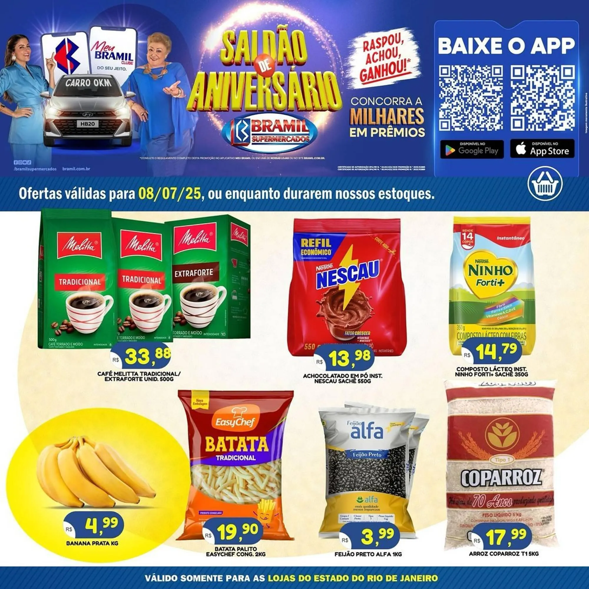 Encarte de Catálogo Bramil Supermercados 8 de julho até 25 de julho 2025 - Pagina 1