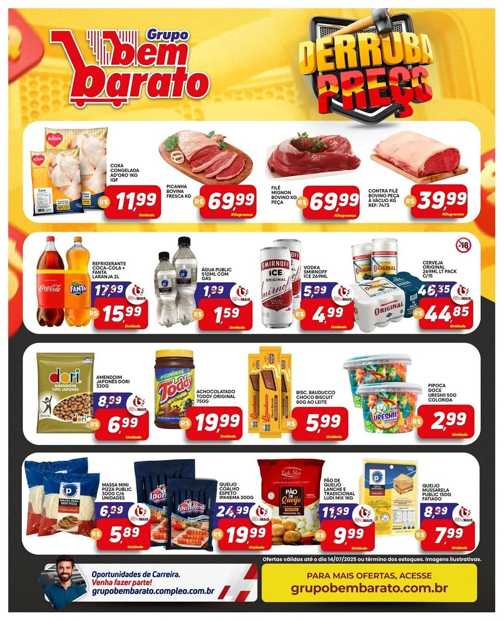 Encarte de Catálogo Supermercado Bem Barato 11 de julho até 14 de julho 2025 - Pagina 1