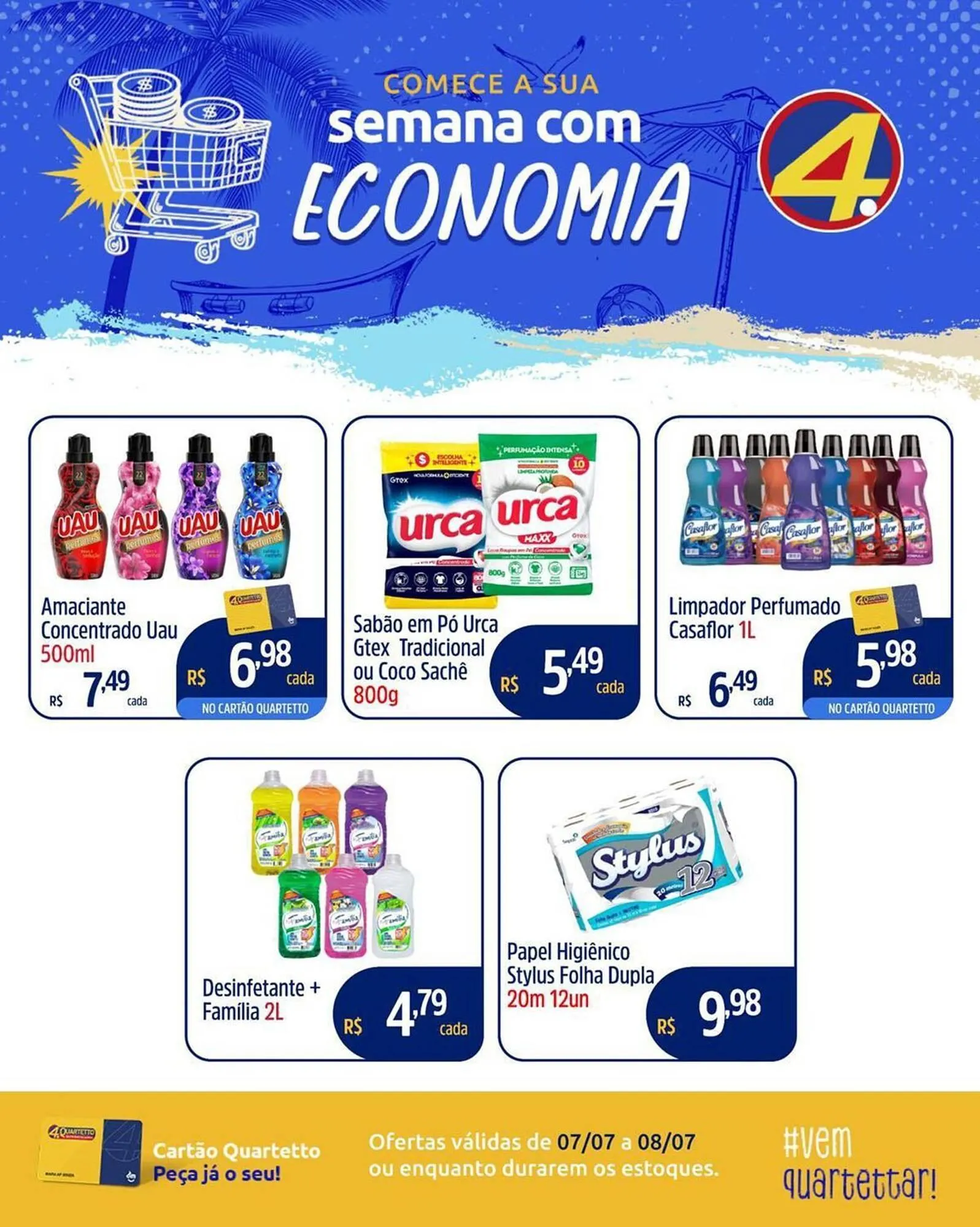 Encarte de Catálogo Quartetto Supermercados 7 de julho até 8 de julho 2025 - Pagina 1