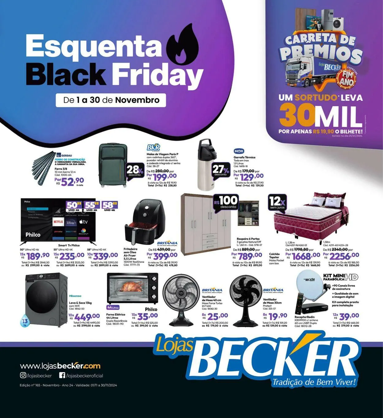Encarte de Lojas Becker 1 de novembro até 30 de novembro 2024 - Pagina 1