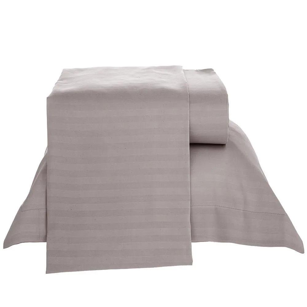 Jogo de Cama Casal Stripe 4 Peças Rosé 100% Poliéster 20254 - Beca Home