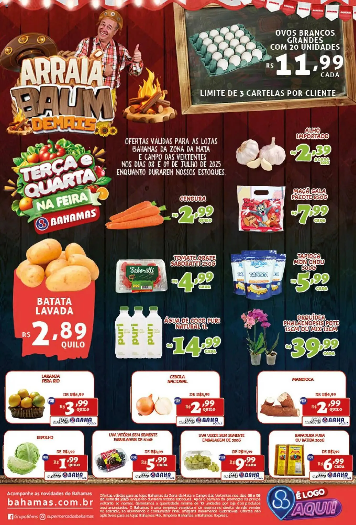 Encarte de Catálogo Bahamas Supermercados 8 de julho até 9 de julho 2025 - Pagina 1
