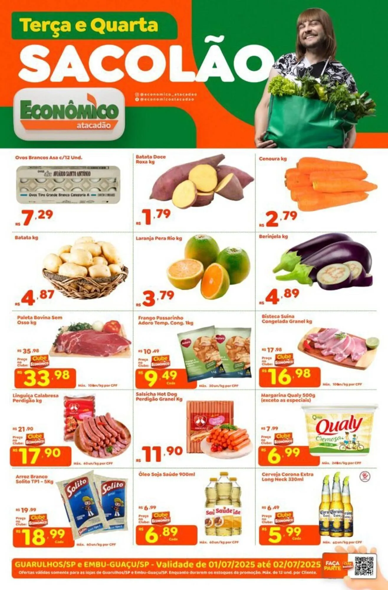 Encarte de Catálogo Econômico Atacadão 1 de julho até 2 de julho 2025 - Pagina 1