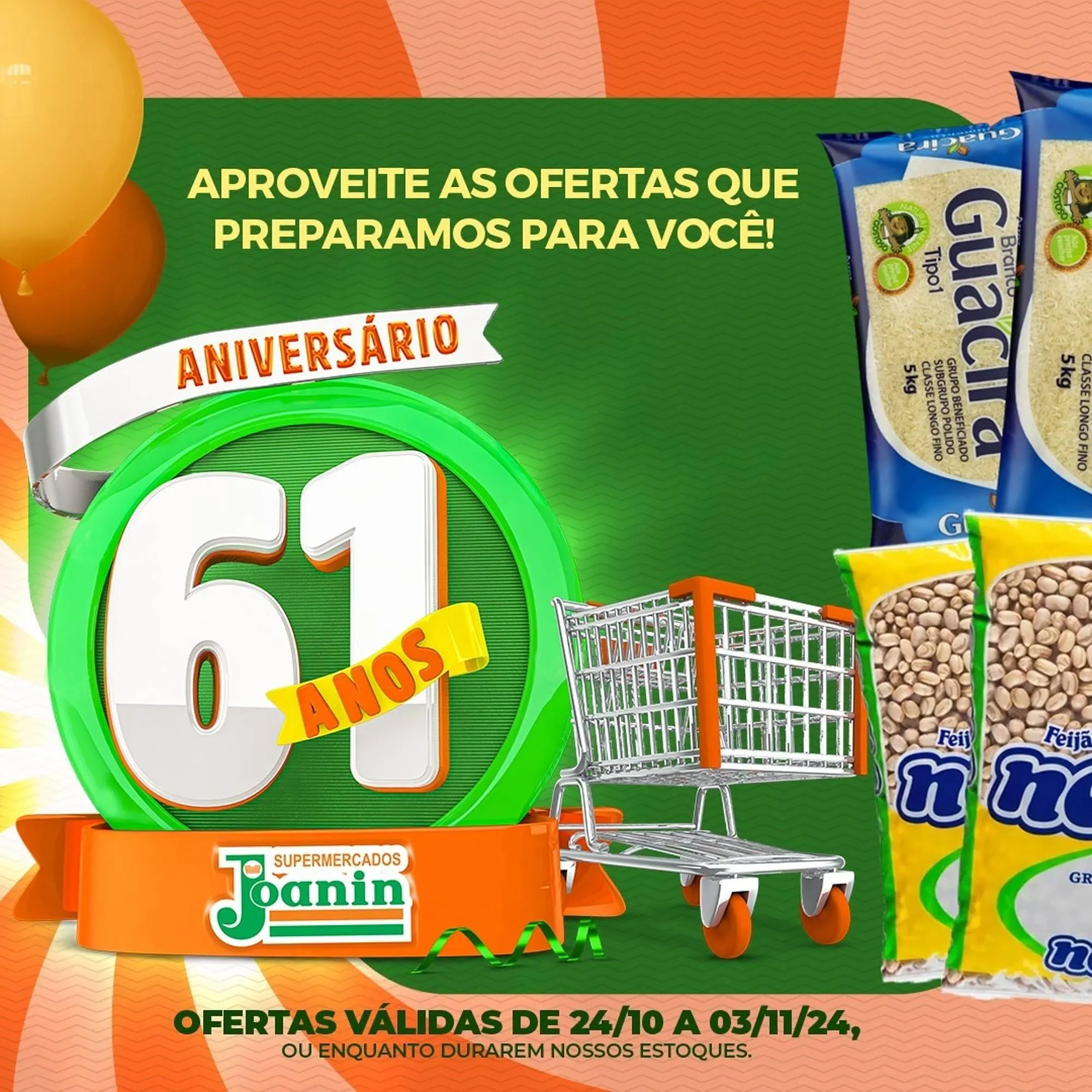Encarte de Catálogo Supermercados Joanin 25 de outubro até 3 de novembro 2024 - Pagina 1
