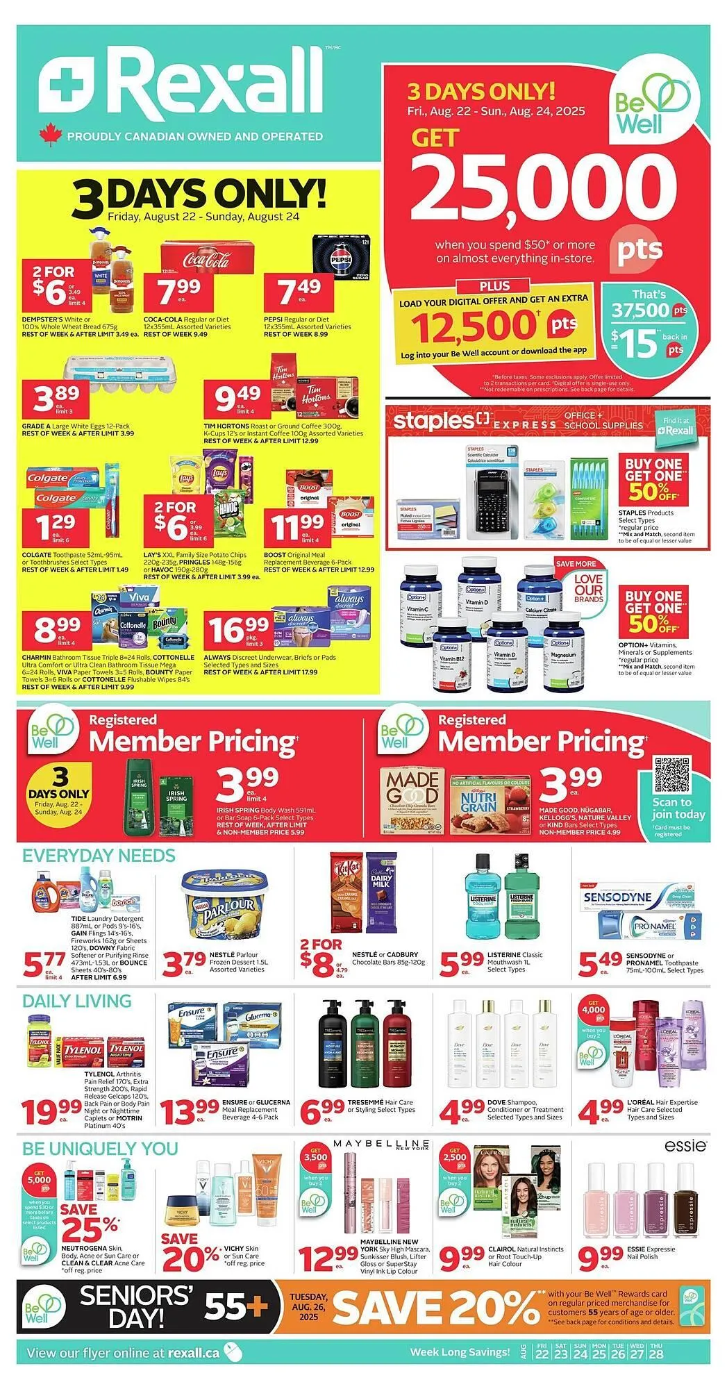 Rexall flyer from August 21 to August 28 2025 - flyer page 1