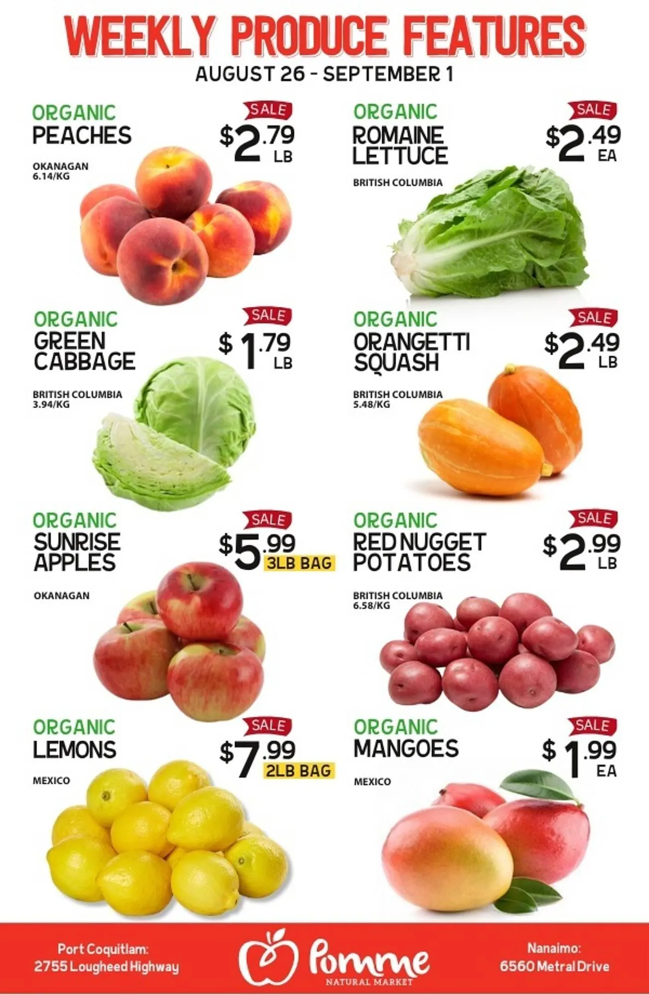 Pomme Natural Market flyer from August 26 to September 1 2025 - flyer page 1
