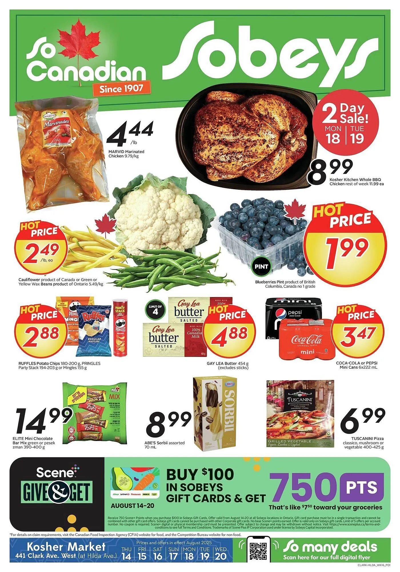 Sobeys flyer from August 14 to August 20 2025 - flyer page 1