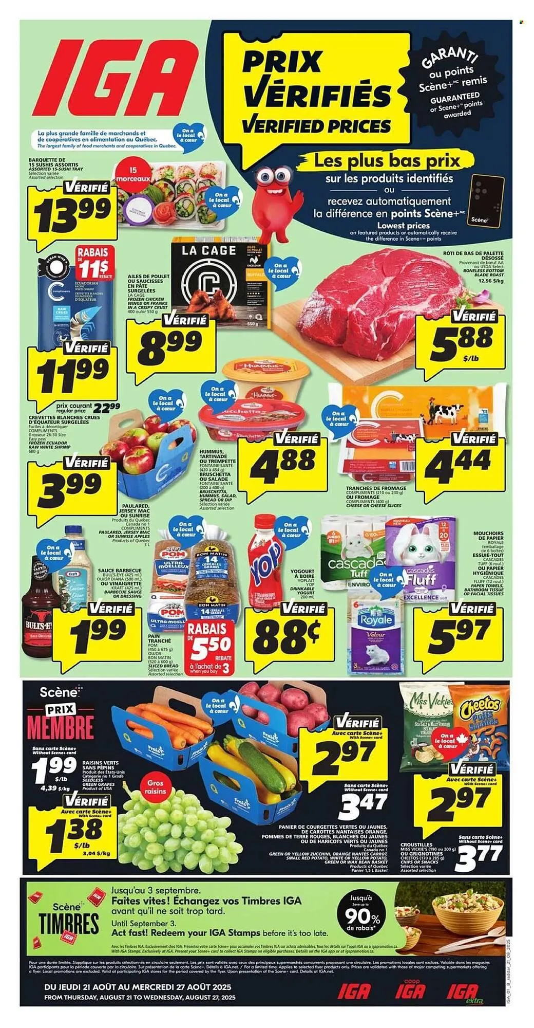 IGA flyer from August 21 to August 27 2025 - flyer page 1