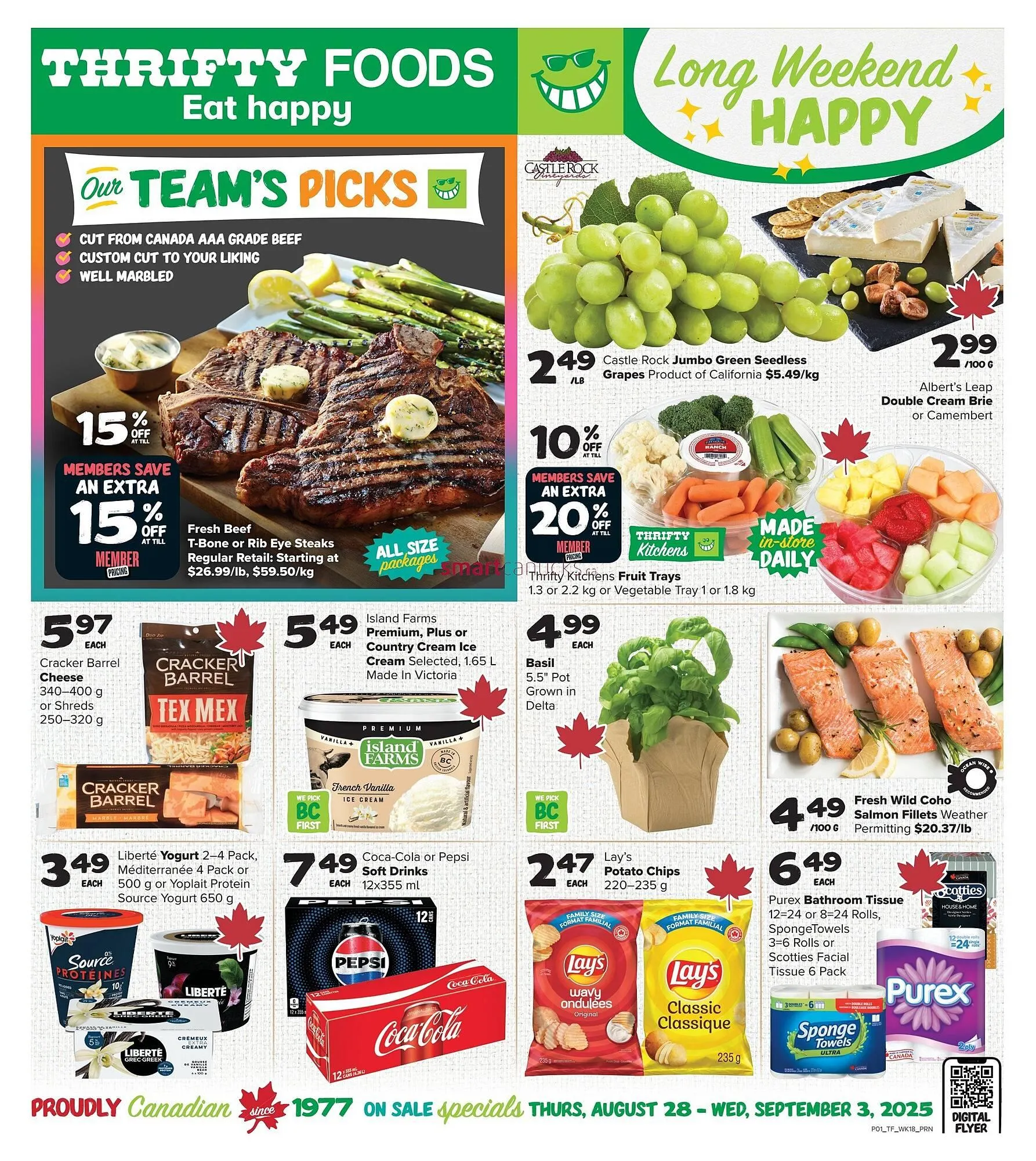 Thrifty Foods flyer from August 28 to September 3 2025 - flyer page 1
