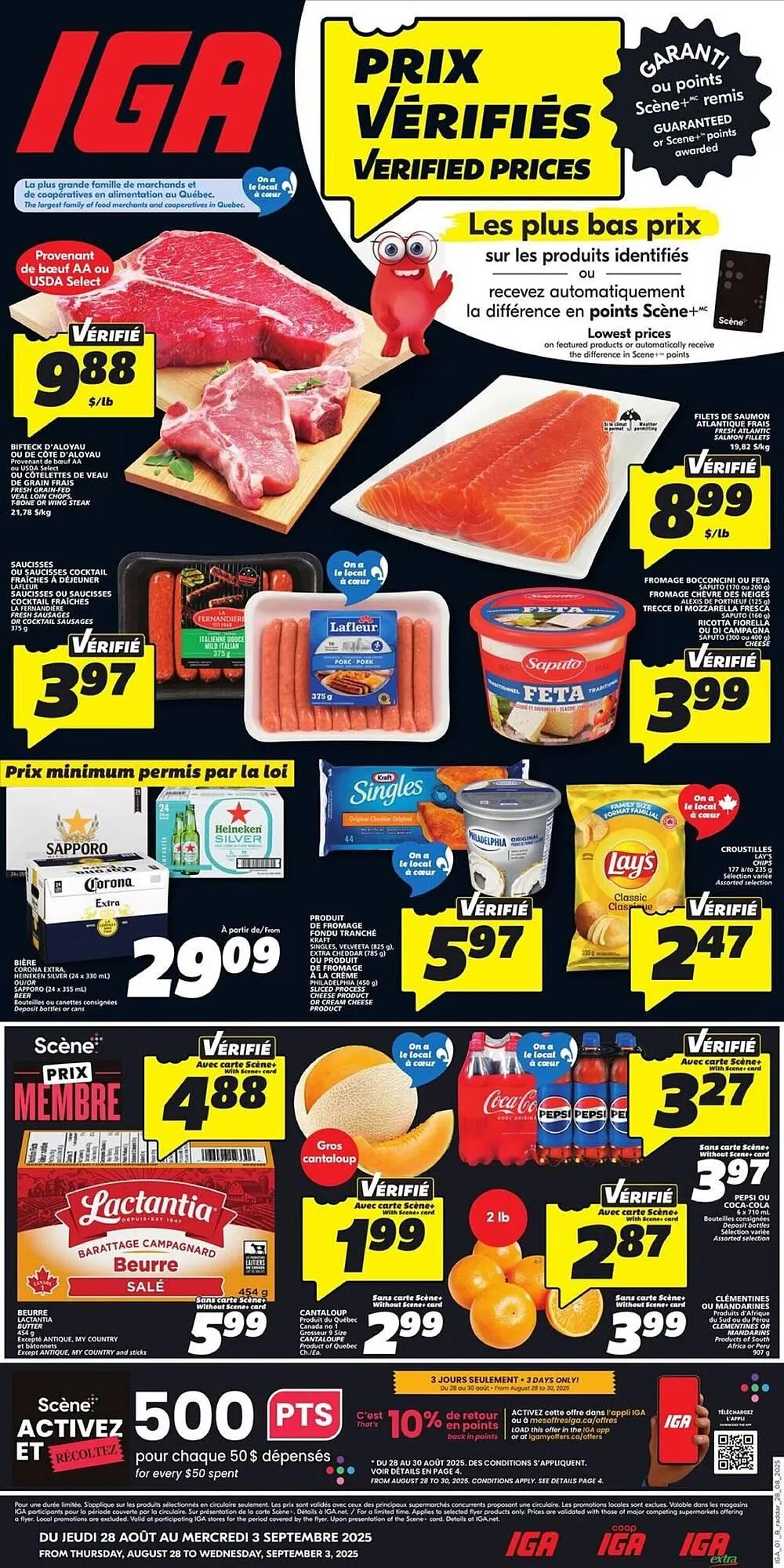 IGA flyer from August 28 to September 4 2025 - flyer page 1